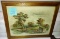 ANTIQUE SHEEP PRINT in WALNUT FRAME - PICK UP ONLY
