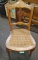 CANED WALNUT CHAIR - PICK UP ONLY