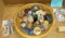 WOODEN BOWL OF STONES