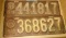 (2) 1919 LICENSE PLATES