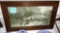 ANTIQUE CARVED WALNUT FRAMEwith shepherd print - PICK UP ONLY