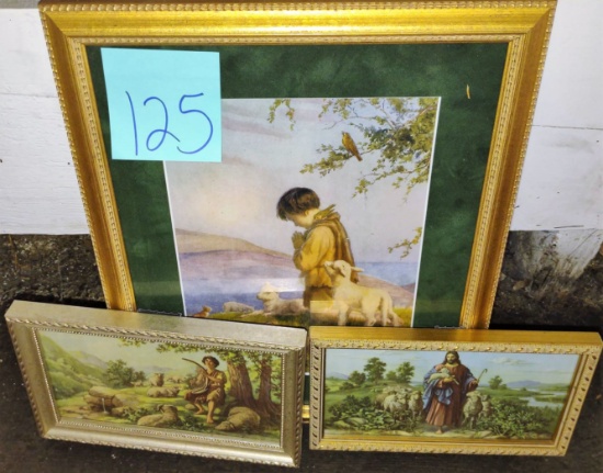 LITTLE BOY with LAMB & OTHER ARTWORK - PICK UP ONLY