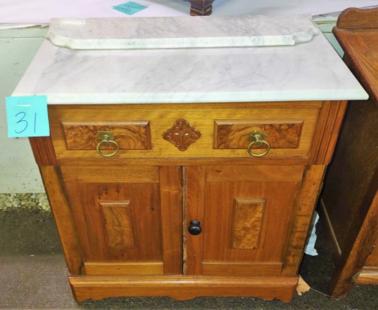 VICTORIAN MARBLE TOP WASHSTAND "AS IS" - PICK UP ONLY