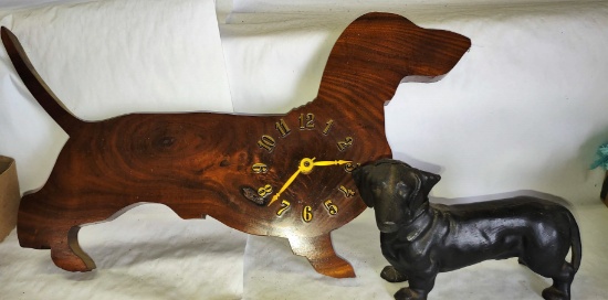 CAST IRON BANK & CLOCK - PICK UP ONLY