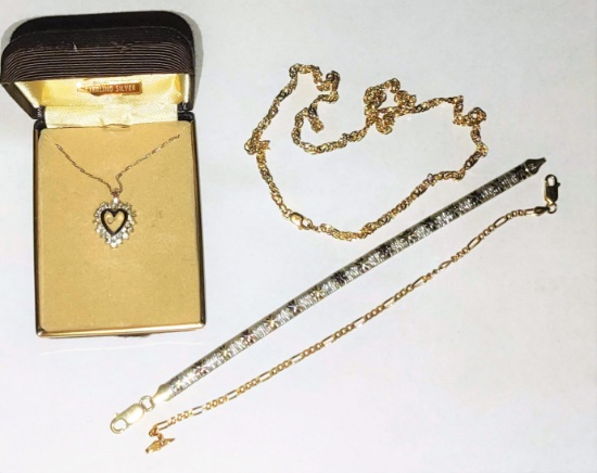 STERLING JEWELRY with gold over sterling