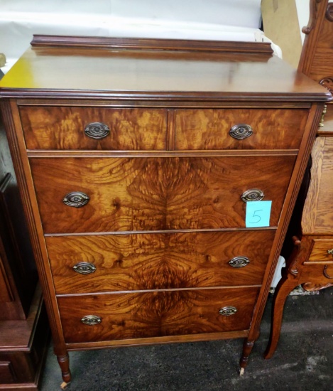 VINTAGE HIGHBOY CHEST-OF-DRAWERS - PICK UP ONLY