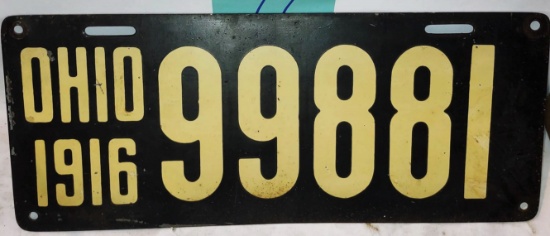 1916 LICENSE PLATE