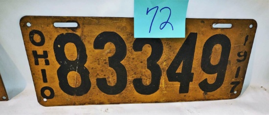1917 LICENSE PLATE