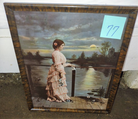 VINTAGE FRAMED PRINT - PICK UP ONLY