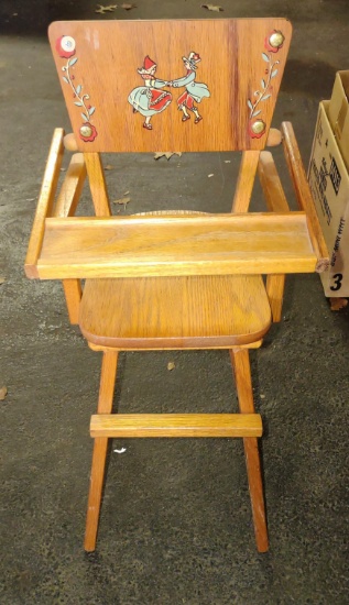 VINTAGE DOLL HIGH CHAIR - PICK UP ONLY