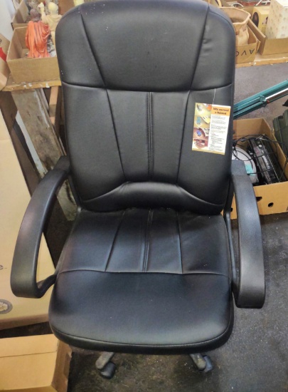 BLACK OFFICE CHAIR (Claw marks upper left side) - PICK UP ONLY