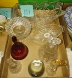 GLASS SLEIGH, BELLS, ETC. - PICK UP ONLY