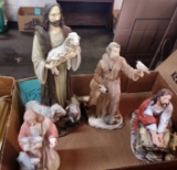 JESUS & SAINT FRANCIS OF ASSISI FIGURINES -PICK UP ONLY