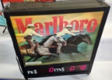 MARLBORO ADVERTISING SIGN (May need a new bulb in top section but bottom li