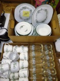 SET OF CORELLE DISHES & GLASSES -  PICK UP ONLY