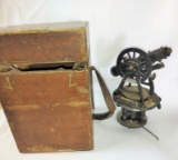 ANTIQUE W. & L.E. GURLEY TRANSIT IN ORIG WOODEN CASE - PICK UP ONLY