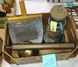 VINTAGE LOT with LANTERN, SCOOP & SPRAYER - PICK UP ONLY