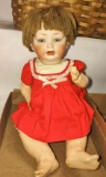 VINTAGE LW & CO SLEEPY EYE BISQUE DOLL - PICK UP ONLY