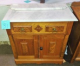VICTORIAN MARBLE TOP WASHSTAND 