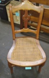 CANED WALNUT CHAIR - PICK UP ONLY