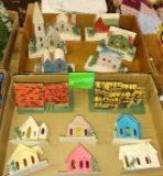 VINTAGE 1940's PUTZ CHRISTMAS HOUSES