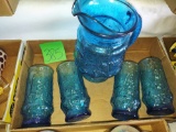 VINTAGE PITCHER & GLASSES - PICK UP ONLY