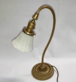 GOOSENECK TABLE LAMP with MUTUAL SUNSET LAMP Co. BASE - PICK UP ONLY