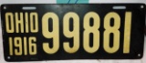 1916 LICENSE PLATE