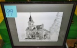 STEVER HUBER ARTWORK OF OLD JAIL (ASHLAND, OH) - PICK UP ONLY