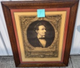 LARGE 1908 PORTRAIT ETCHING OF ABRAHAM LINCOLN by MAX ROSENTHAL (PENCIL SIGNED) - PICK UP ONLY