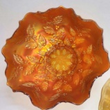 FENTON MARIGOLD HOLLY CARNIVAL GLASS BOWL