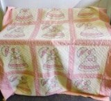 VINTAGE QUILT (Discolored, a bit smoky, some staining)