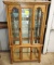 LOVELY OAK CURIO CABINET (Lights up) - PICK UP ONLY