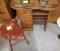 VINTAGE SMALL KIDNEY DRESSING TABLE & STOOL 