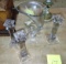 VINTAGE CAMBRIDGE?? CORNUCOPIA VASE & CANDLESTICKS - PICK UP ONLY