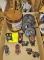 MINIATURE CAST IRON ITEMS, ETC.