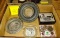 VINTAGE ASHTRAYS, BANK, ETC.