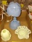 VINTAGE CUSTARD GLASS & SOUTHERN BELLE LAMP - PICK UP ONLY