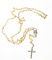 VINTAGE STERLING & BEAD ROSARY