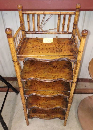 ANTIQUE BAMBOO 5 TIER STAND - PICK UP ONLY