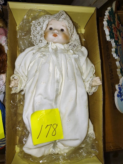 VICTORIA ASHLEA PORCELAIN MUSICAL DOLL -  PICK UP ONLY