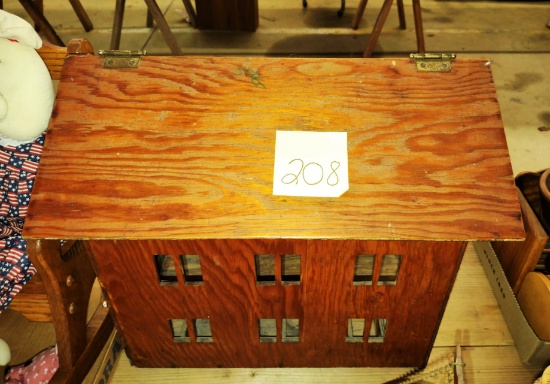 WOODEN FOLK ART BARN -  PICK UP ONLY