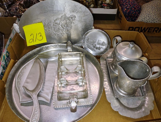 VINTAGE ALUMINUM SERVING ITEMS - PICK UP ONLY