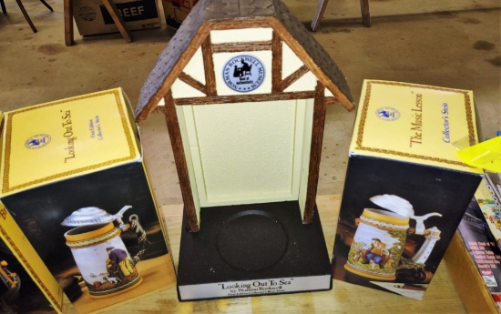NORMAN ROCKWELL STEINS & DISPLAY - PICK UP ONLY