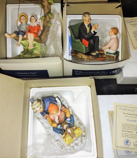 NORMAN ROCKWELL COLLECTOR FIGURINES - PICK UP ONLY