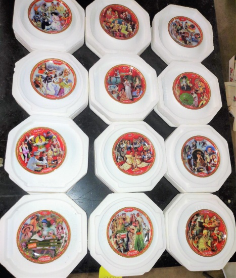 JANUARY - DECEMBER SMALL COCA-COLA COLLECTOR  PLATES - PICK UP ONLY