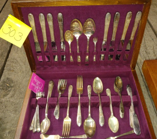 SET OF VINTAGE SILVERPLATE - PICK UP ONLY