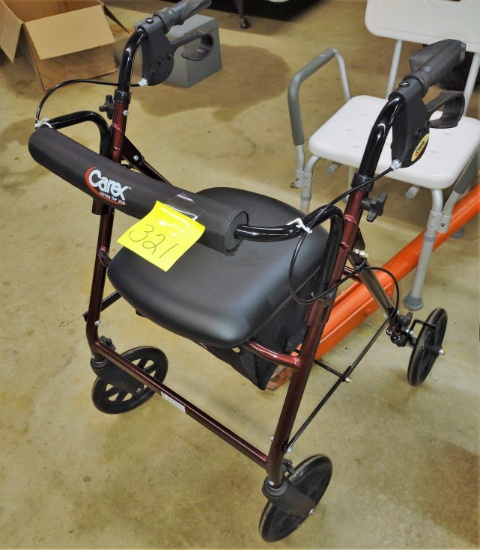 LIKE NEW CAREX ROLLATOR with SEAT -  PICK UP ONLY