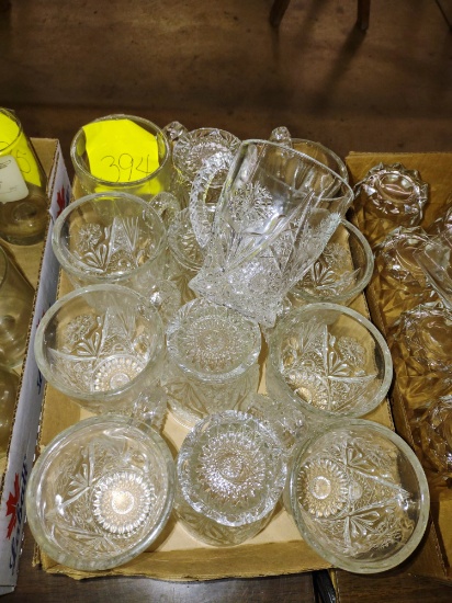 NICE PRESSED GLASS MUGS -  PICK UP ONLY