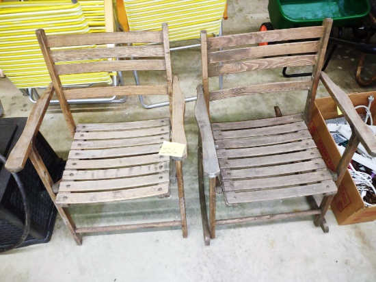 WOODEN ROCKER & CHAIR "AS IS" - PICK UP ONLY